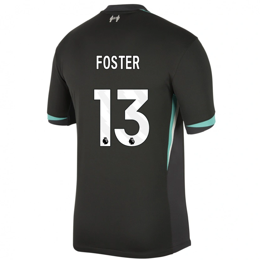 Danxen Damen Rylee Foster #13 Schwarz Anthrazitweiß Auswärtstrikot Trikot 2024/25 T-Shirt