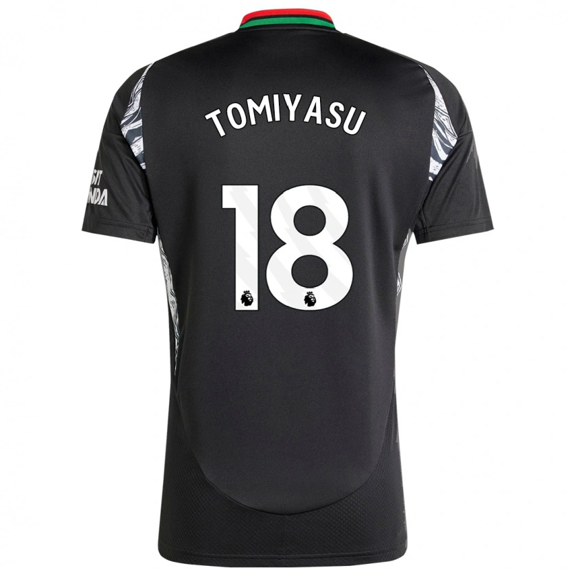 Danxen Damen Takehiro Tomiyasu #18 Schwarz Auswärtstrikot Trikot 2024/25 T-Shirt