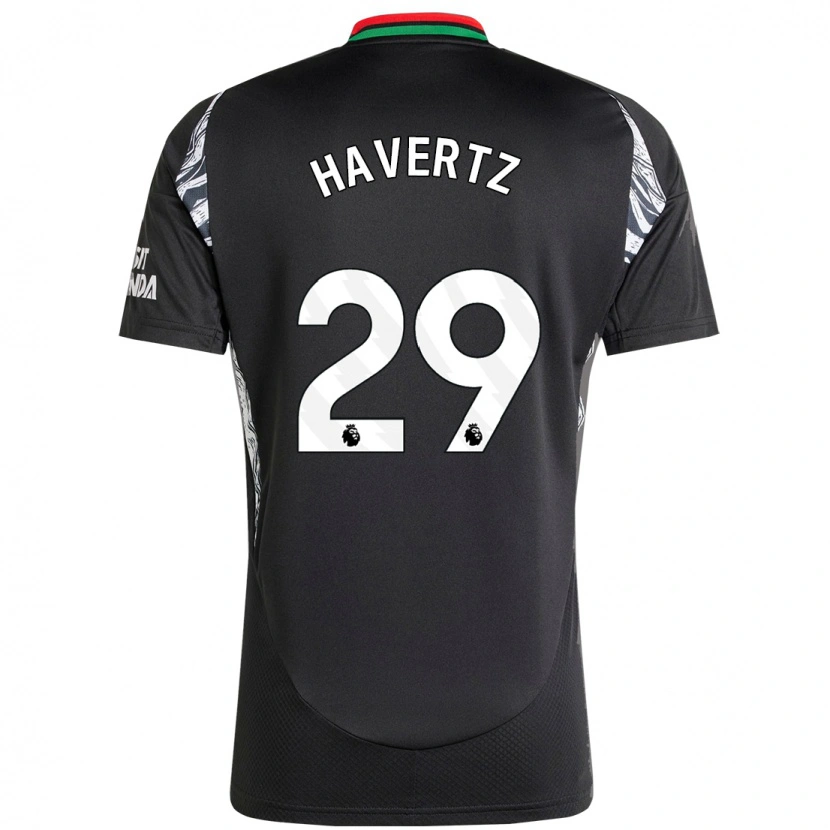 Danxen Damen Kai Havertz #29 Schwarz Auswärtstrikot Trikot 2024/25 T-Shirt