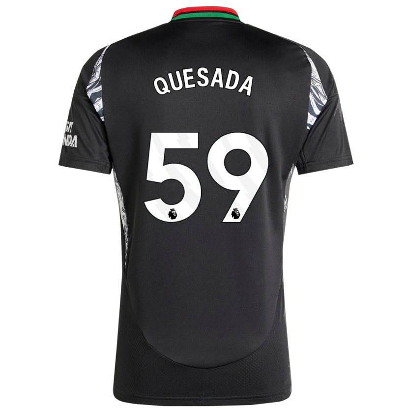 Danxen Damen Elián Quesada #59 Schwarz Auswärtstrikot Trikot 2024/25 T-Shirt