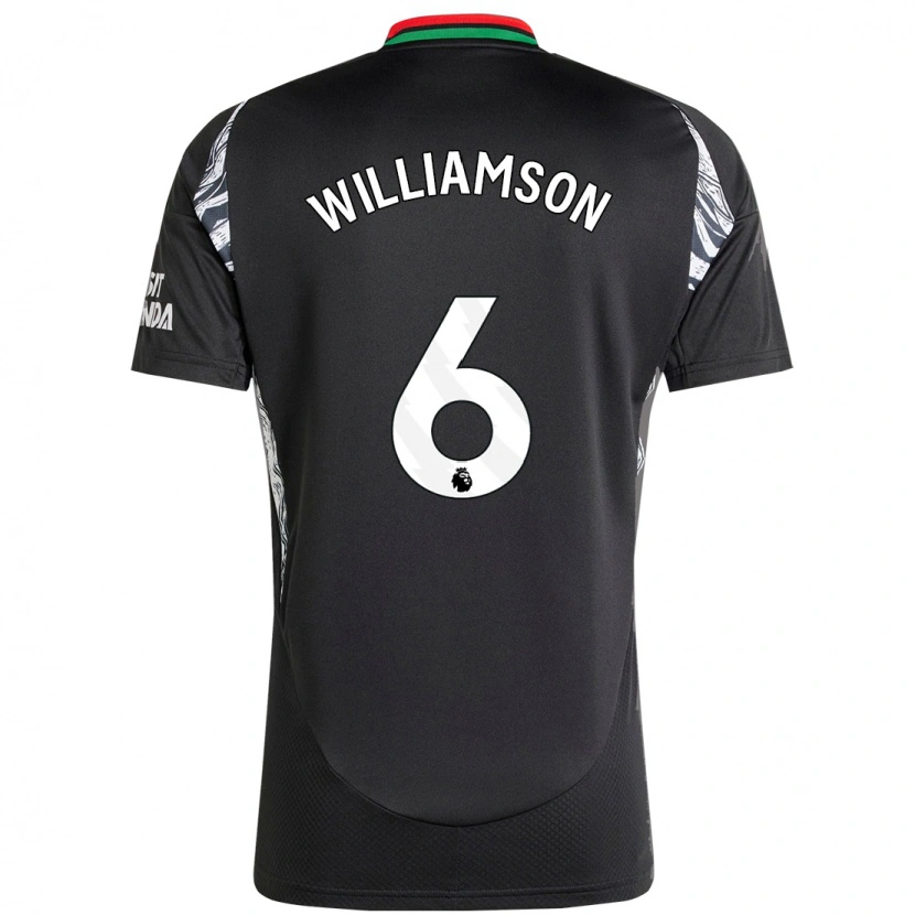 Danxen Damen Leah Williamson #6 Schwarz Auswärtstrikot Trikot 2024/25 T-Shirt
