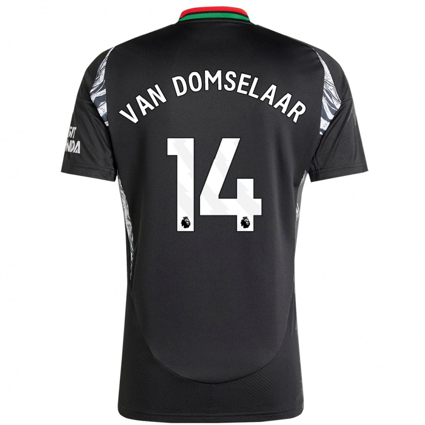 Danxen Damen Daphne Van Domselaar #14 Schwarz Auswärtstrikot Trikot 2024/25 T-Shirt