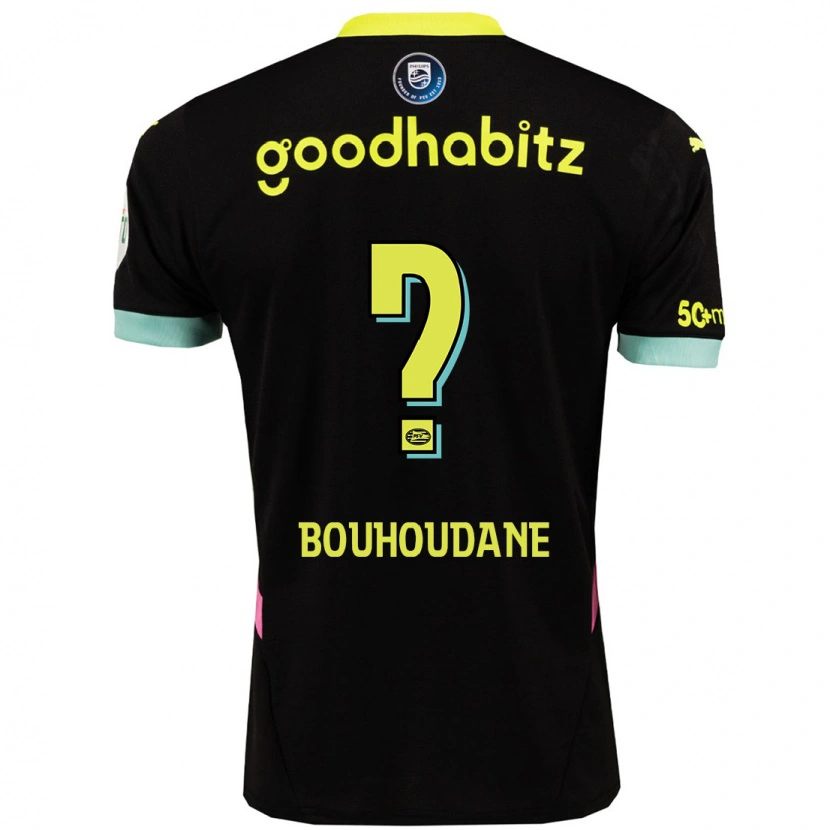 Danxen Damen Sami Bouhoudane #0 Schwarz Gelb Auswärtstrikot Trikot 2024/25 T-Shirt