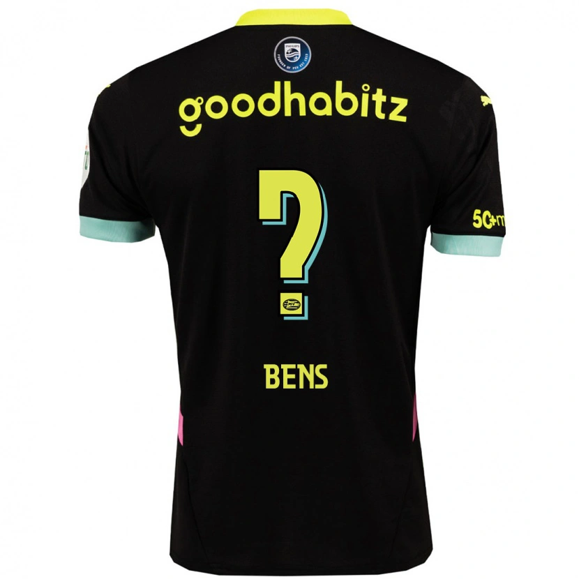 Danxen Damen Teun Bens #0 Schwarz Gelb Auswärtstrikot Trikot 2024/25 T-Shirt
