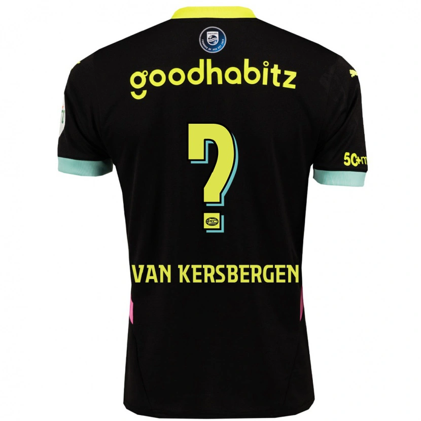 Danxen Damen Sander Van Kersbergen #0 Schwarz Gelb Auswärtstrikot Trikot 2024/25 T-Shirt