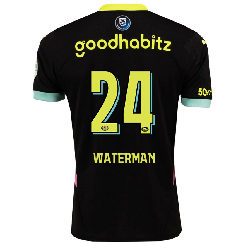 Danxen Damen Boy Waterman #24 Schwarz Gelb Auswärtstrikot Trikot 2024/25 T-Shirt