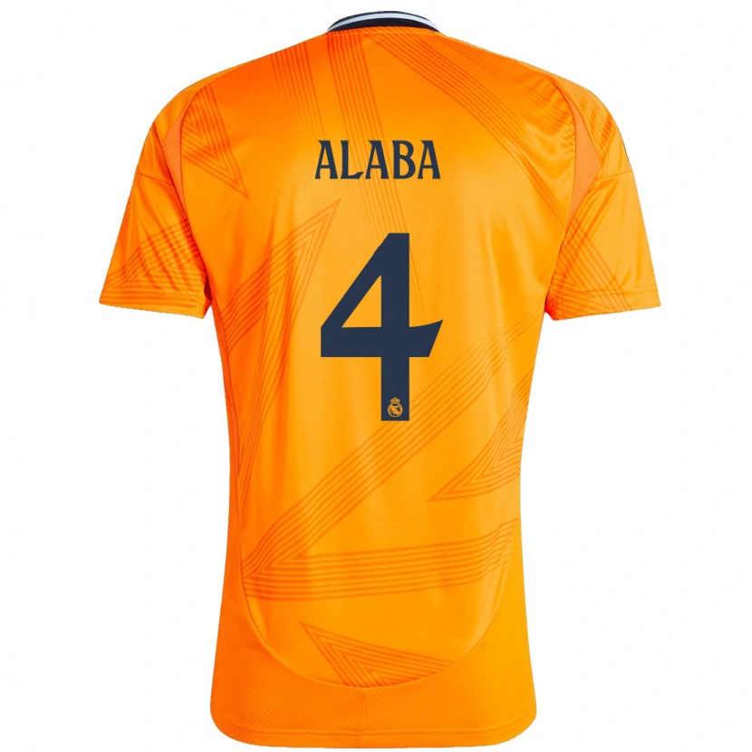 Danxen Damen David Alaba #4 Orange Auswärtstrikot Trikot 2024/25 T-Shirt