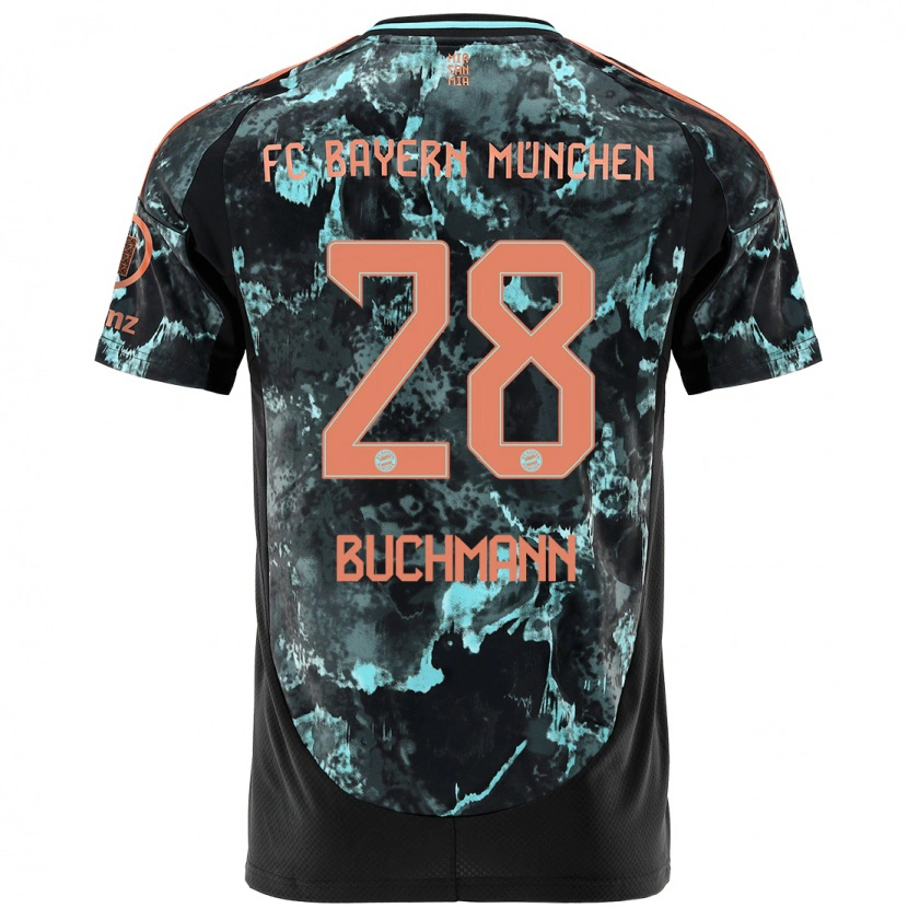 Danxen Damen Tarek Buchmann #28 Schwarz Auswärtstrikot Trikot 2024/25 T-Shirt