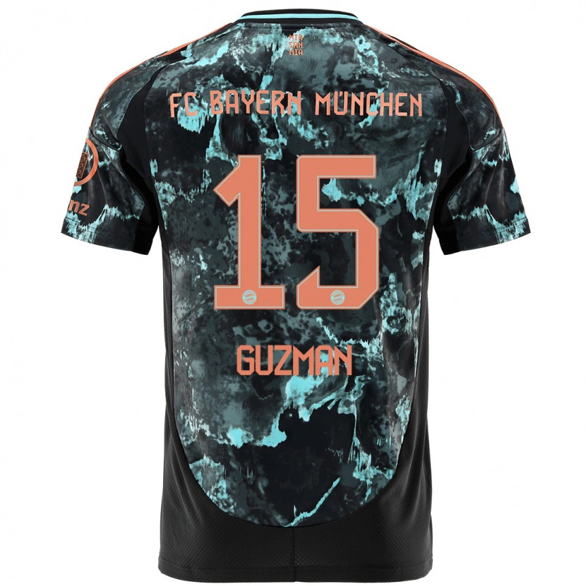 Danxen Damen Ana María Guzmán #15 Schwarz Auswärtstrikot Trikot 2024/25 T-Shirt