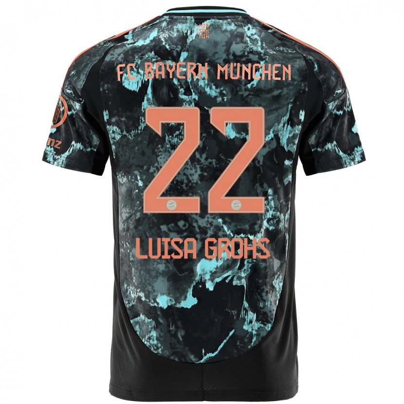 Danxen Damen Maria Luisa Grohs #22 Schwarz Auswärtstrikot Trikot 2024/25 T-Shirt