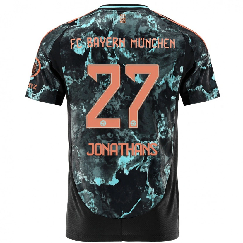 Danxen Damen David Jonathans #27 Schwarz Auswärtstrikot Trikot 2024/25 T-Shirt