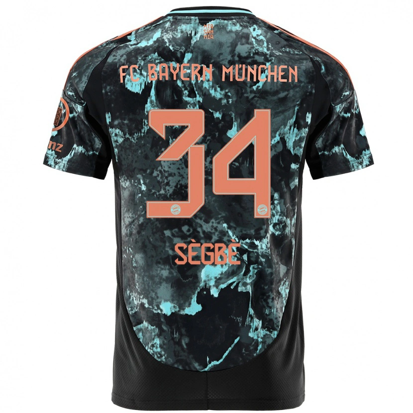 Danxen Damen Désiré Sègbè #34 Schwarz Auswärtstrikot Trikot 2024/25 T-Shirt