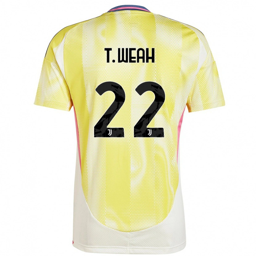 Danxen Damen Timothy Weah #22 Solargelb Auswärtstrikot Trikot 2024/25 T-Shirt