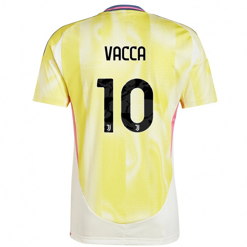 Danxen Damen Alessio Vacca #10 Solargelb Auswärtstrikot Trikot 2024/25 T-Shirt