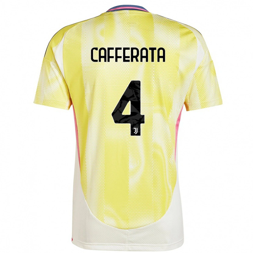 Danxen Damen Federica Cafferata #4 Solargelb Auswärtstrikot Trikot 2024/25 T-Shirt