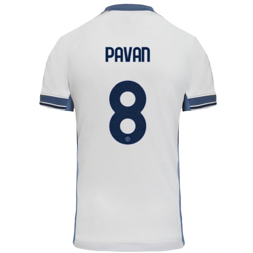 Danxen Damen Matilde Pavan #8 Weißgrau Auswärtstrikot Trikot 2024/25 T-Shirt
