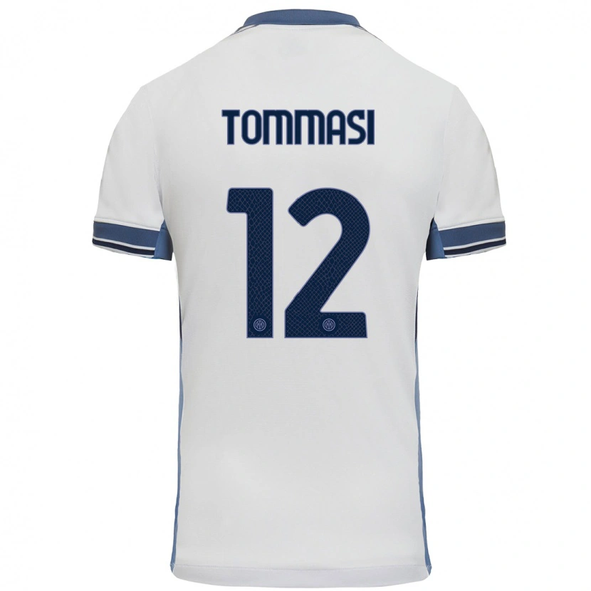 Danxen Damen Francesco Tommasi #12 Weißgrau Auswärtstrikot Trikot 2024/25 T-Shirt