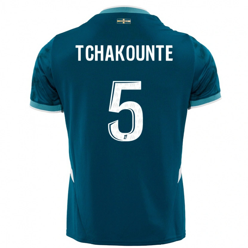 Danxen Damen Annaëlle Tchakounté #5 Türkisblau Auswärtstrikot Trikot 2024/25 T-Shirt