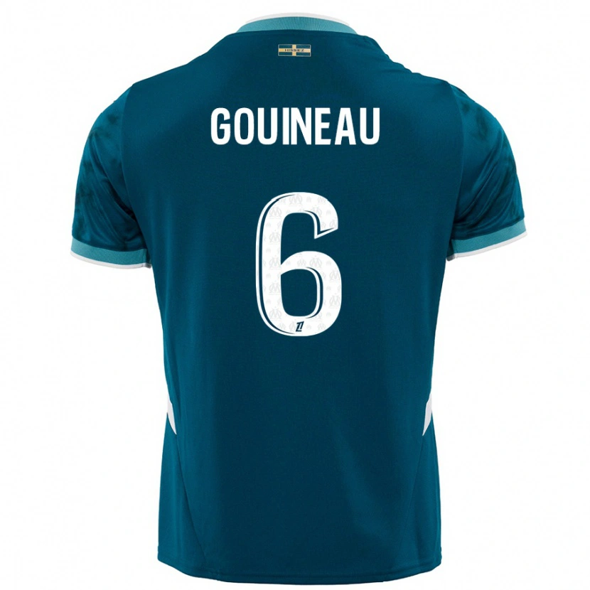 Danxen Damen Coline Gouineau #6 Türkisblau Auswärtstrikot Trikot 2024/25 T-Shirt