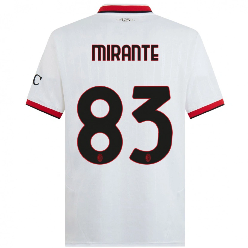 Danxen Damen Antonio Mirante #83 Weiß Schwarz Rot Auswärtstrikot Trikot 2024/25 T-Shirt
