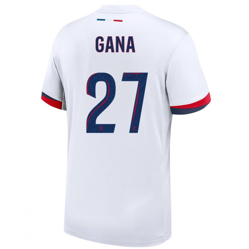 Danxen Damen Idrissa Gana Gueye #27 Weiß Blau Rot Auswärtstrikot Trikot 2024/25 T-Shirt