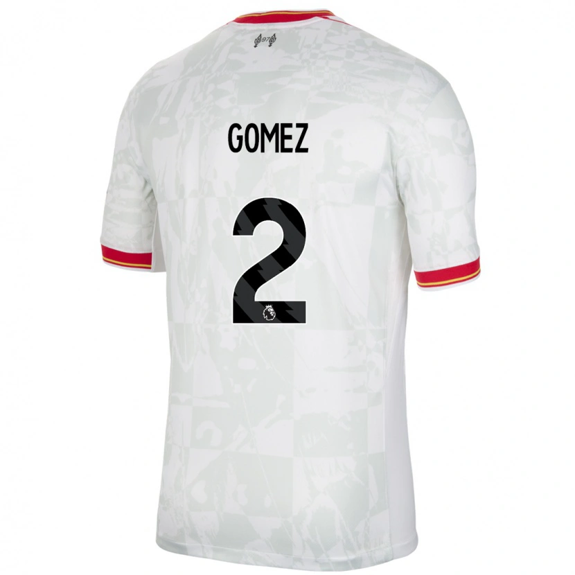 Danxen Damen Joe Gomez #2 Weiß Rot Schwarz Ausweichtrikot Trikot 2024/25 T-Shirt