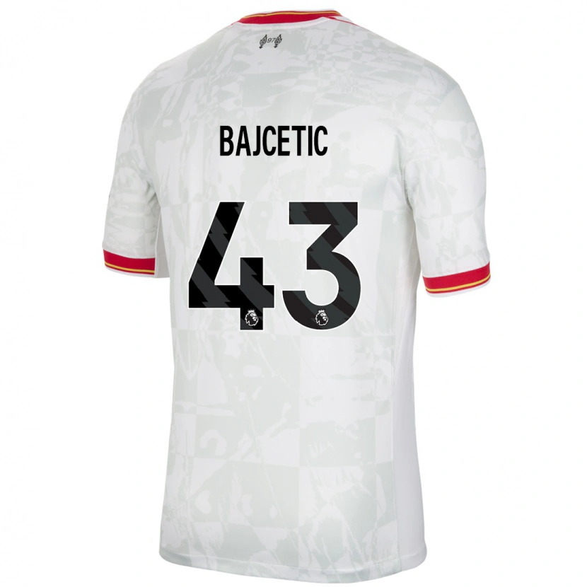 Danxen Damen Stefan Bajcetic #43 Weiß Rot Schwarz Ausweichtrikot Trikot 2024/25 T-Shirt