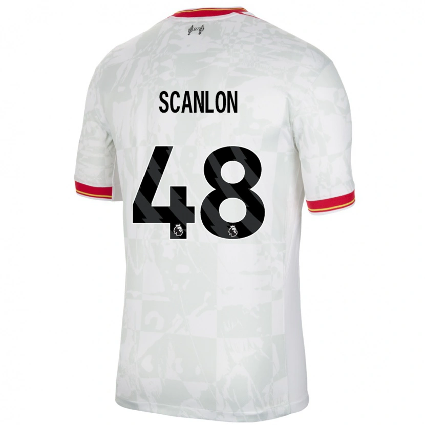 Danxen Damen Calum Scanlon #48 Weiß Rot Schwarz Ausweichtrikot Trikot 2024/25 T-Shirt