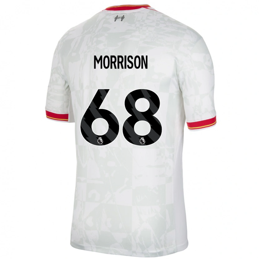 Danxen Damen Kieran Morrison #68 Weiß Rot Schwarz Ausweichtrikot Trikot 2024/25 T-Shirt