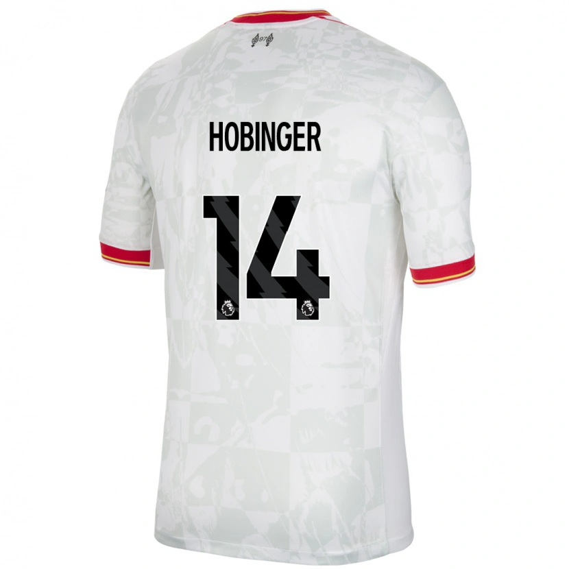 Danxen Damen Marie Höbinger #14 Weiß Rot Schwarz Ausweichtrikot Trikot 2024/25 T-Shirt