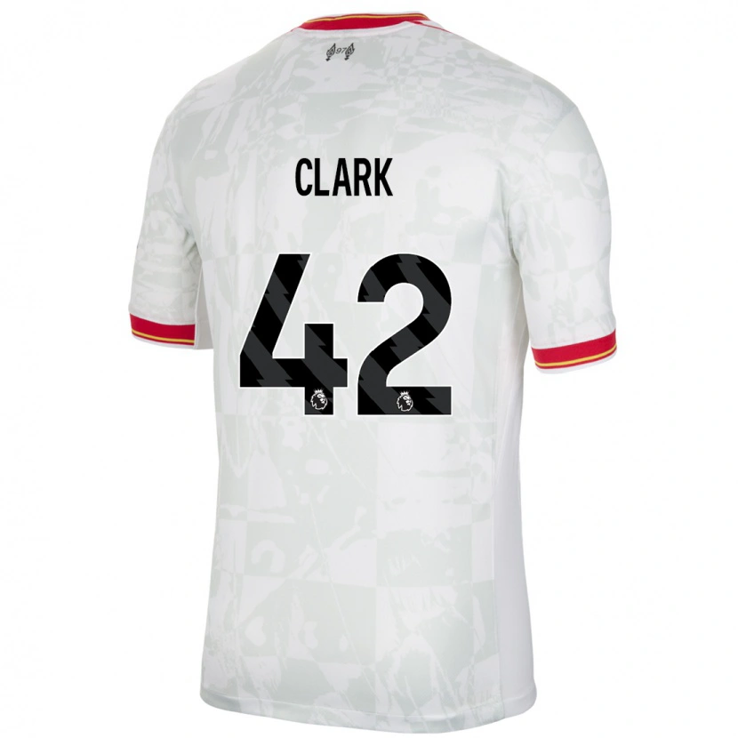 Danxen Damen Bobby Clark #42 Weiß Rot Schwarz Ausweichtrikot Trikot 2024/25 T-Shirt