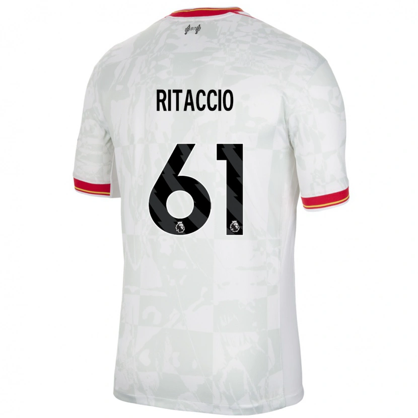 Danxen Damen Matteo Ritaccio #61 Weiß Rot Schwarz Ausweichtrikot Trikot 2024/25 T-Shirt