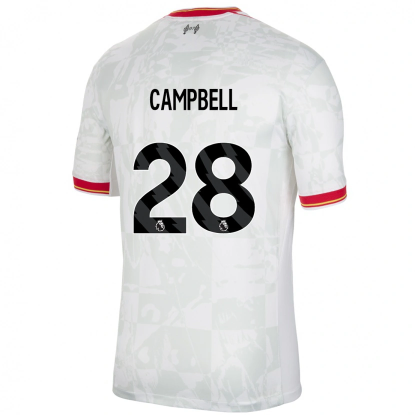 Danxen Damen Megan Campbell #28 Weiß Rot Schwarz Ausweichtrikot Trikot 2024/25 T-Shirt