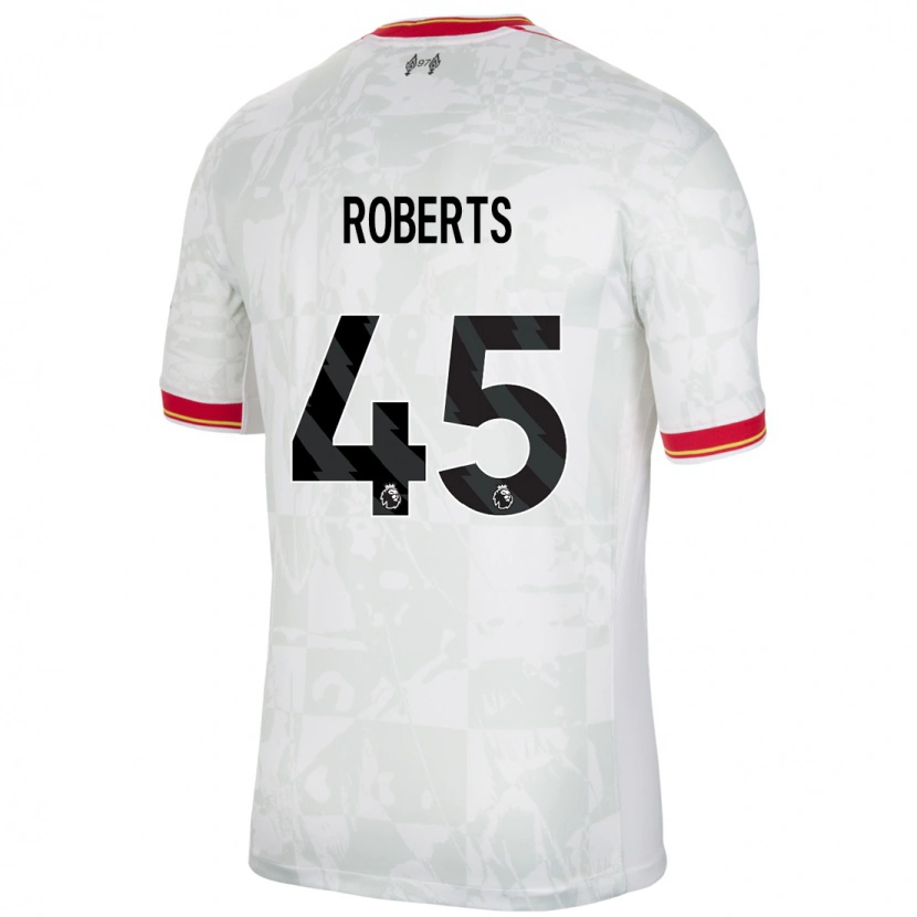 Danxen Damen Iwan Roberts #45 Weiß Rot Schwarz Ausweichtrikot Trikot 2024/25 T-Shirt