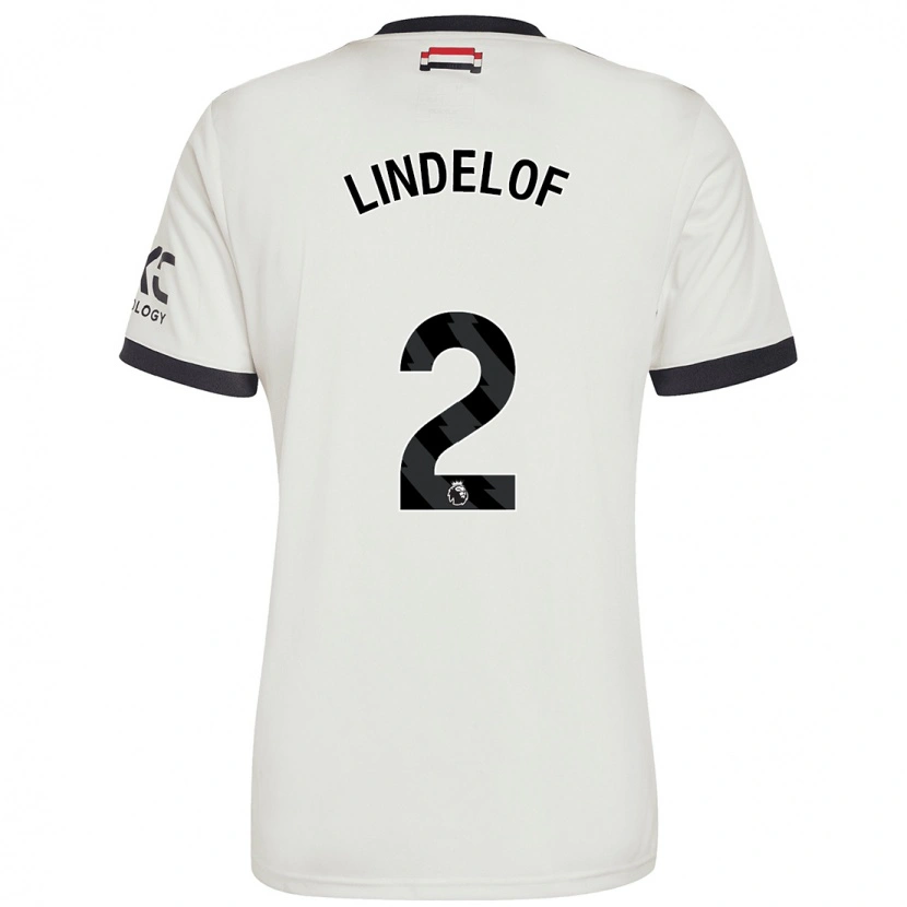 Danxen Damen Victor Lindelöf #2 Cremeweiß Ausweichtrikot Trikot 2024/25 T-Shirt