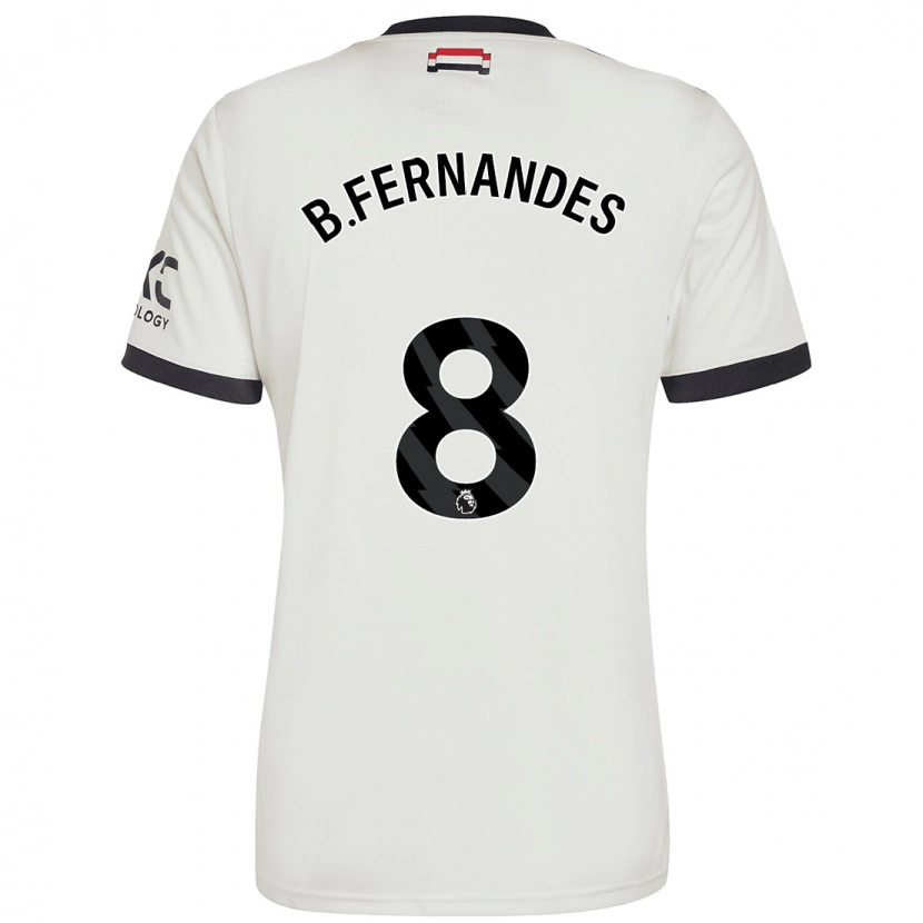 Danxen Damen Bruno Fernandes #8 Cremeweiß Ausweichtrikot Trikot 2024/25 T-Shirt
