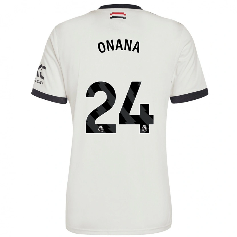 Danxen Damen André Onana #24 Cremeweiß Ausweichtrikot Trikot 2024/25 T-Shirt
