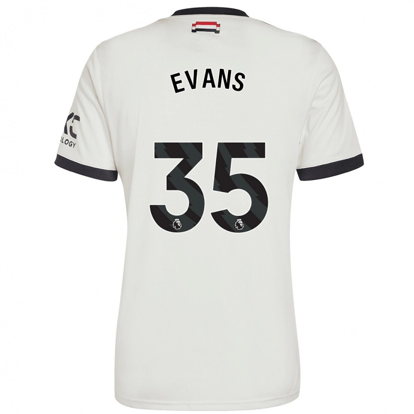 Danxen Damen Jonny Evans #35 Cremeweiß Ausweichtrikot Trikot 2024/25 T-Shirt