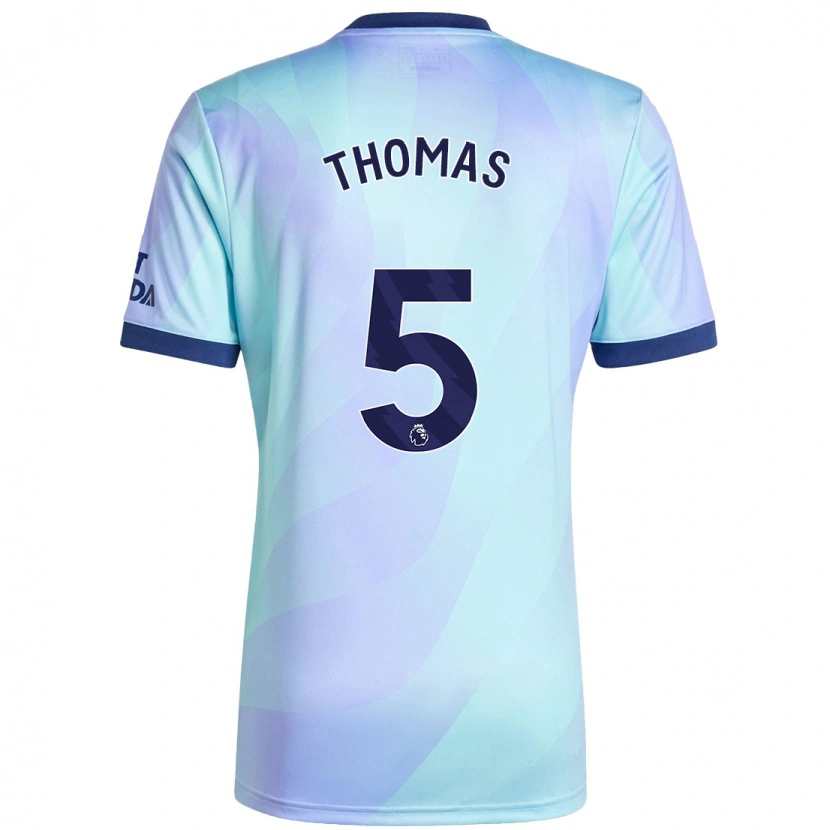Danxen Damen Thomas Partey #5 Aquamarin Ausweichtrikot Trikot 2024/25 T-Shirt