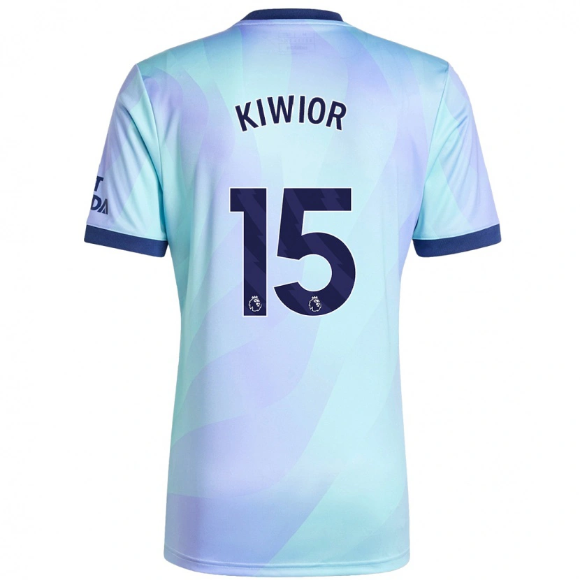 Danxen Damen Jakub Kiwior #15 Aquamarin Ausweichtrikot Trikot 2024/25 T-Shirt