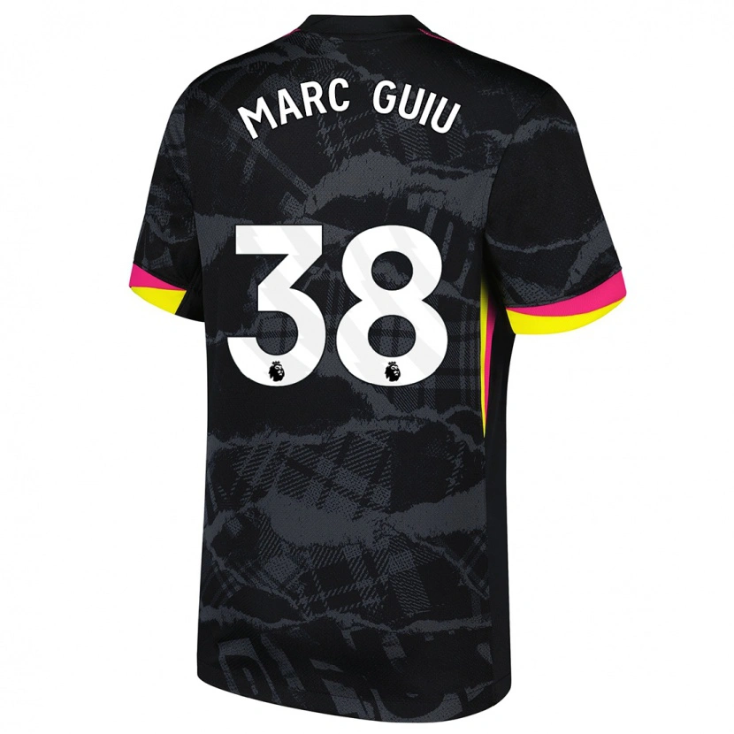 Danxen Damen Marc Guiu #38 Schwarz Rosa Ausweichtrikot Trikot 2024/25 T-Shirt
