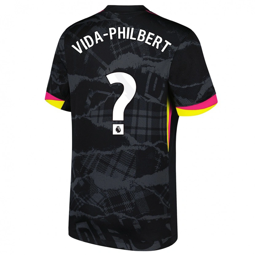 Danxen Damen Joel Vida-Philbert #0 Schwarz Rosa Ausweichtrikot Trikot 2024/25 T-Shirt