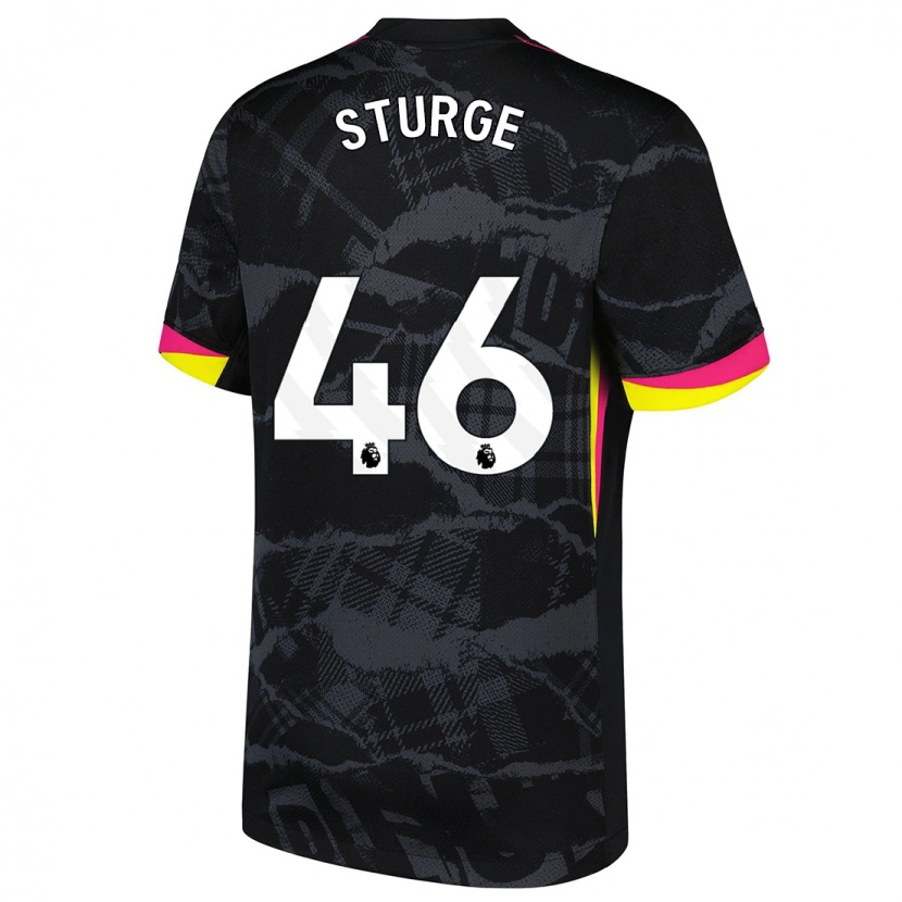 Danxen Damen Zak Sturge #46 Schwarz Rosa Ausweichtrikot Trikot 2024/25 T-Shirt