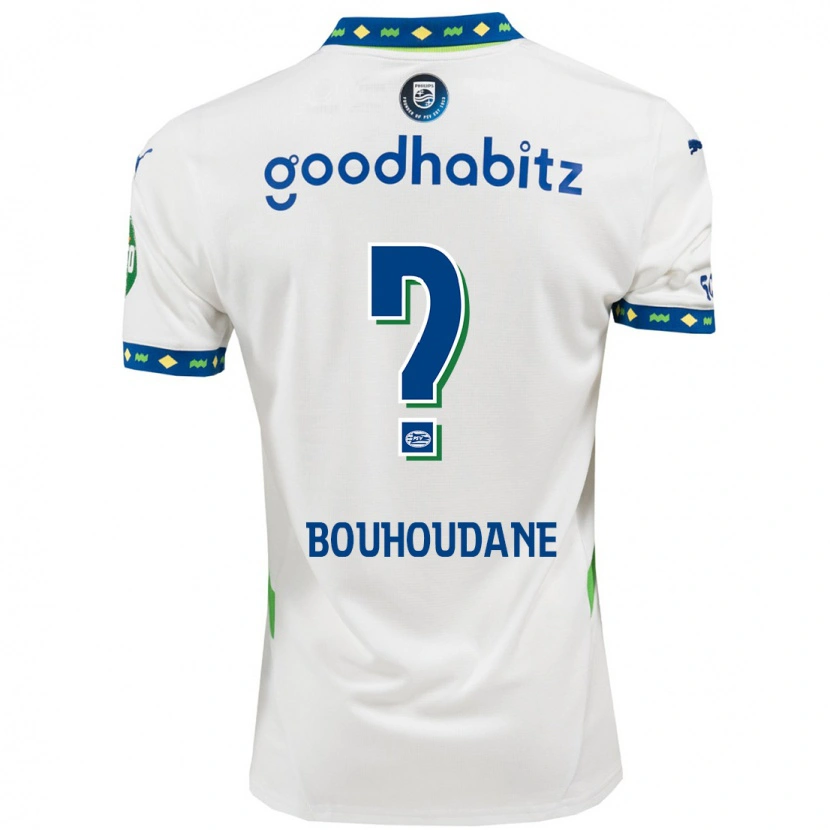 Danxen Damen Sami Bouhoudane #0 Weiß Dunkelblau Ausweichtrikot Trikot 2024/25 T-Shirt