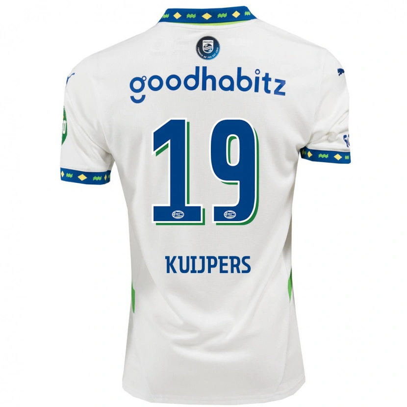 Danxen Damen Jeslynn Kuijpers #19 Weiß Dunkelblau Ausweichtrikot Trikot 2024/25 T-Shirt