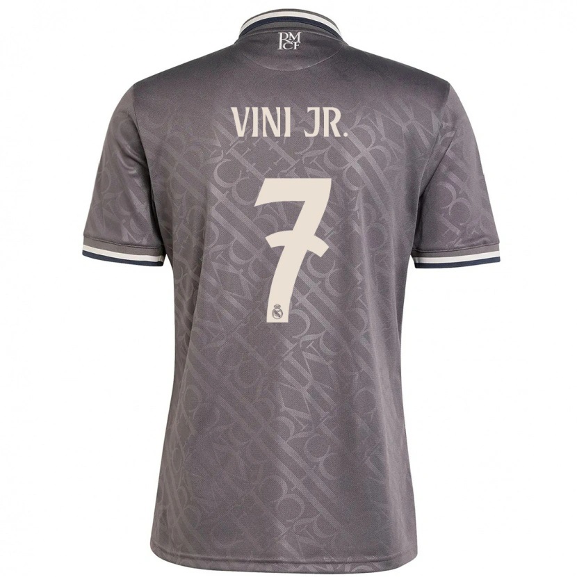 Danxen Damen Vinicius Junior #7 Anthrazit Ausweichtrikot Trikot 2024/25 T-Shirt