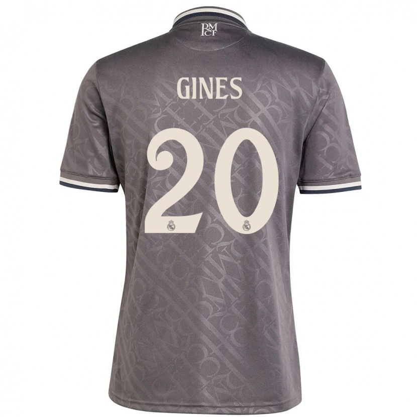 Danxen Damen Álvaro Ginés #20 Anthrazit Ausweichtrikot Trikot 2024/25 T-Shirt