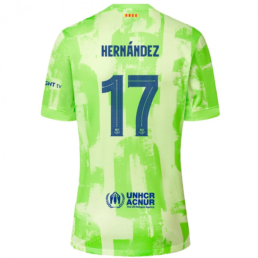 Danxen Damen Juan Hernández #17 Limettengrün Ausweichtrikot Trikot 2024/25 T-Shirt