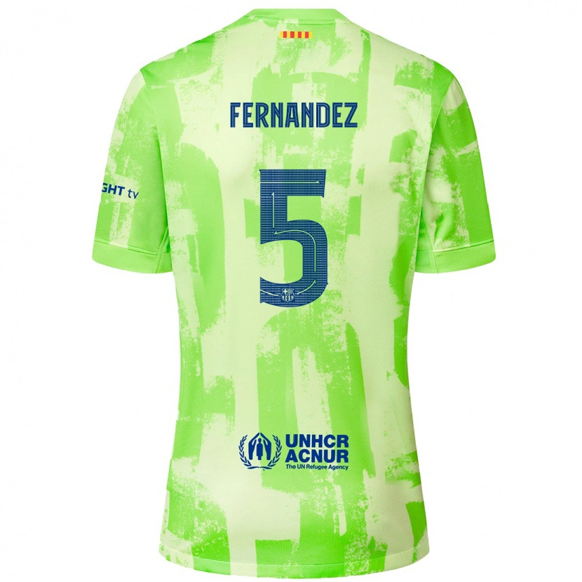 Danxen Damen Jana Fernández #5 Limettengrün Ausweichtrikot Trikot 2024/25 T-Shirt