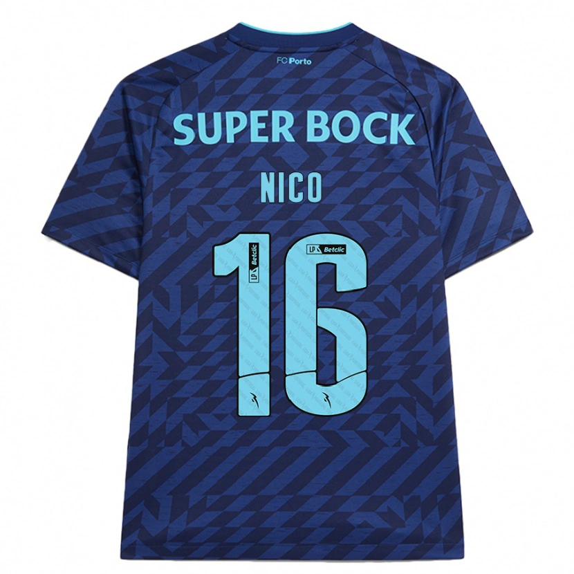 Danxen Damen Nico González #16 Marineblau Ausweichtrikot Trikot 2024/25 T-Shirt